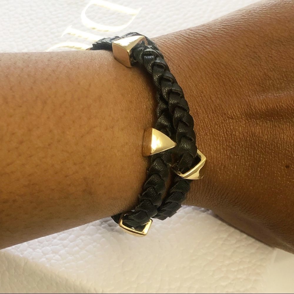 Ettika x Revolve BLACK BRAIDED WRAP BRACELET